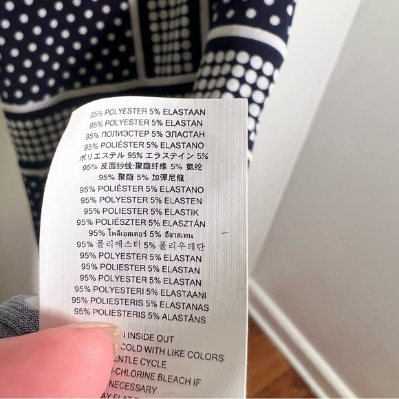 MICHAEL Michael Kors Dot-Print Shift Dress Navy White S - Picture 12 of 13